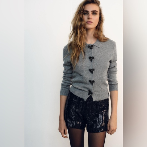 NWT Zara Cardigan Sweater Sz M - Picture 2 of 6